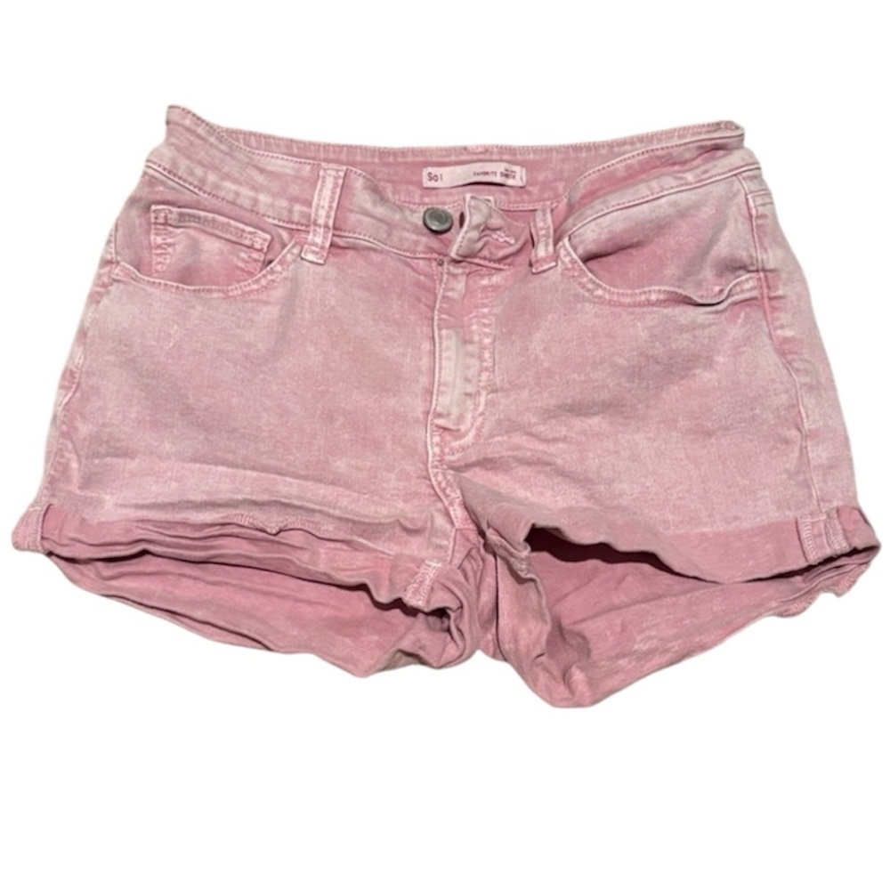 So Favorite Shortie Pink Denim Jean Shorts Low Rise Size 7
